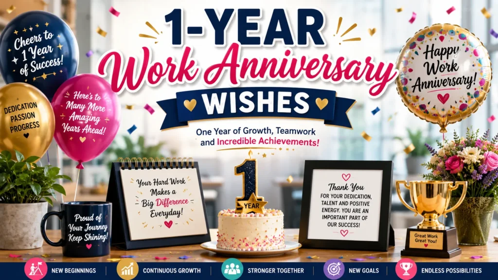 1 Year Work Anniversary Wishes