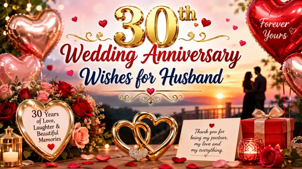 30th Wedding Anniversary Wishes for Husband