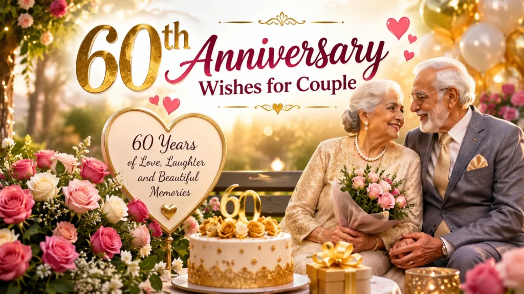 60th Anniversary Wishes for Couple