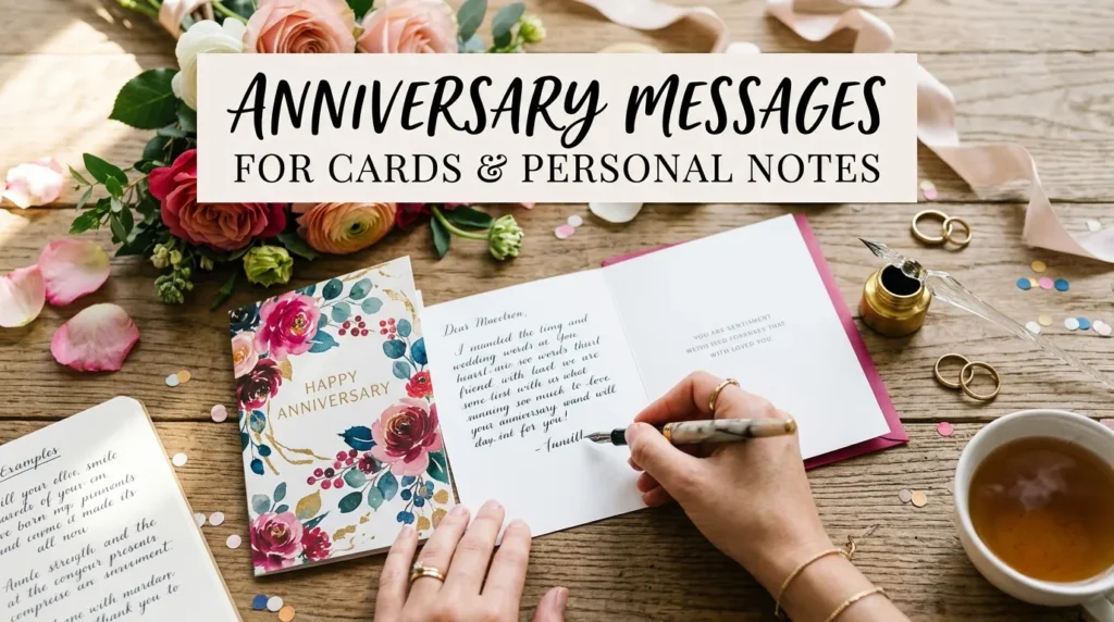 Anniversary Messages for Cards and Personal Notes