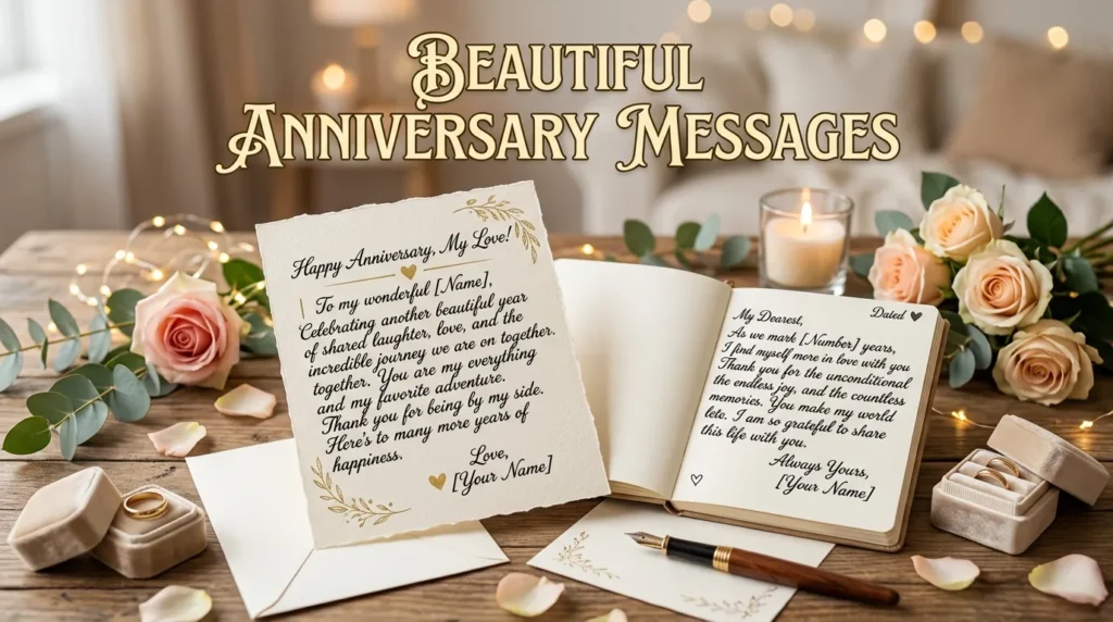 Anniversary Messages for Cards and Personal Notes