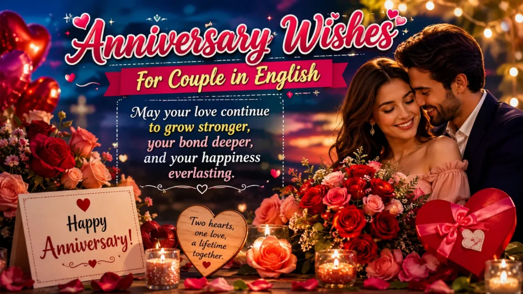 Anniversary Wishes for Couple in English