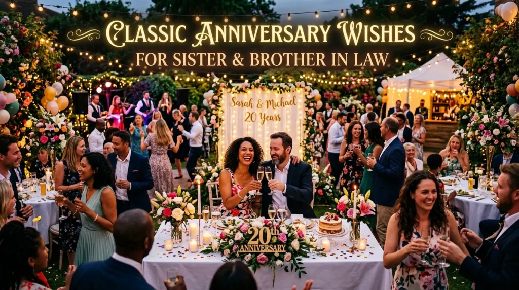 Classic Anniversary Wishes for Sister and Brother in Law
