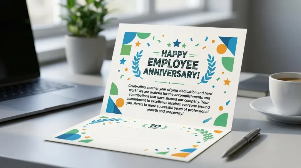 Employee Anniversary Card Messages