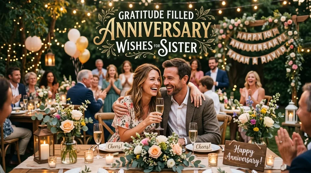 Gratitude Filled Anniversary Wishes for Sister