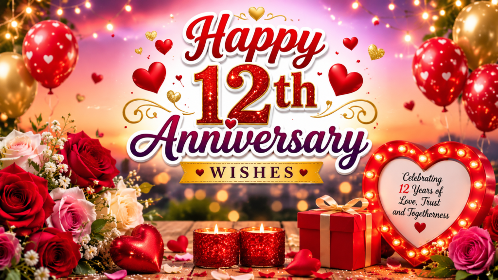 Happy 12th Anniversary Wishes