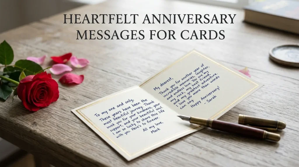 Heartfelt Anniversary Messages for Cards