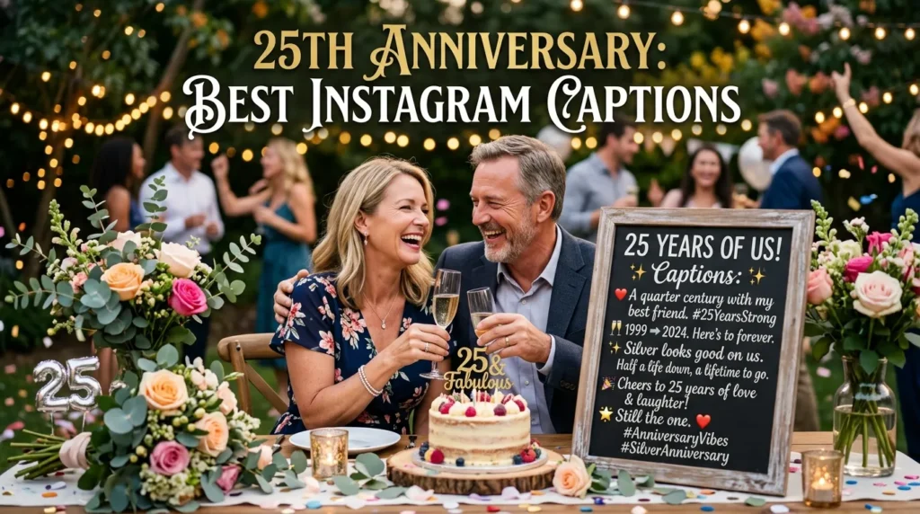 Instagram Captions for a 25th Anniversary