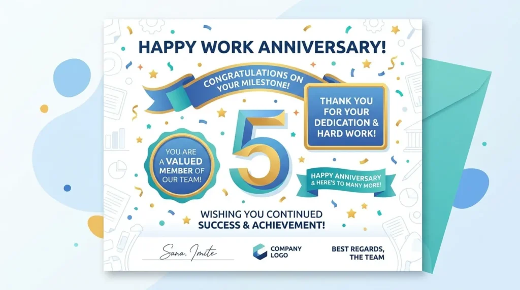 Short Employee Anniversary Wishes