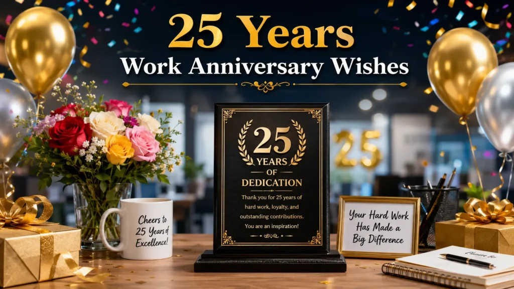 25 Years Work Anniversary Wishes