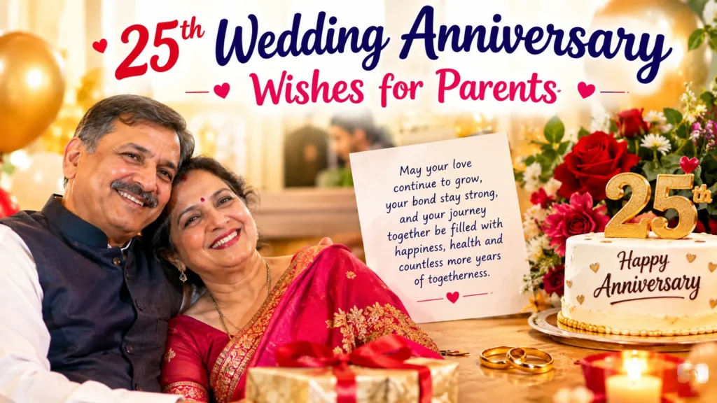 25th Wedding Anniversary Wishes for Parents