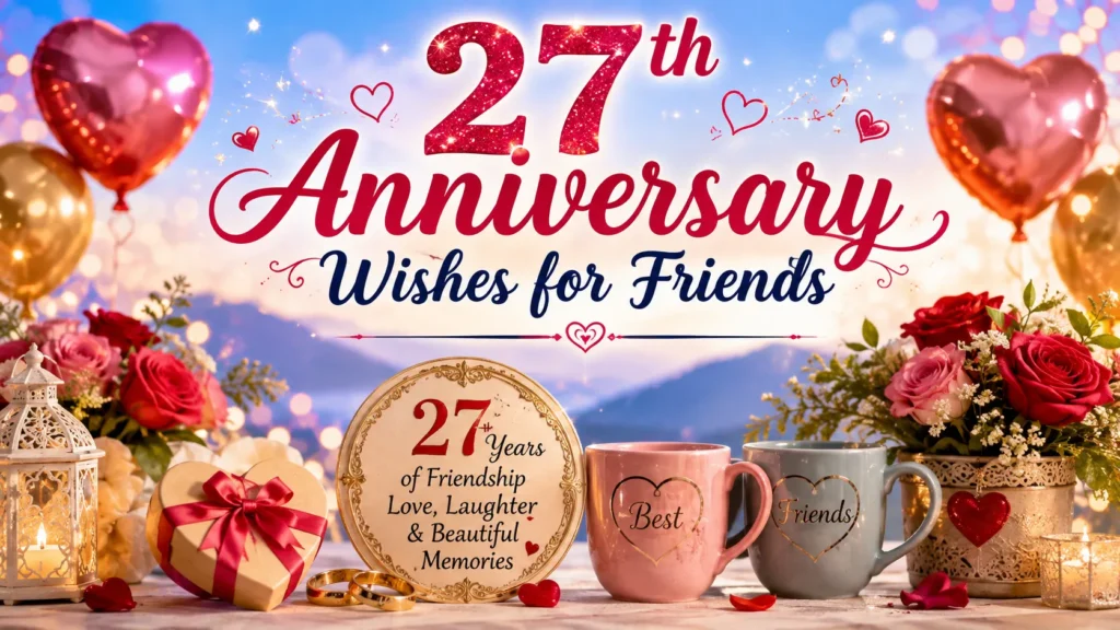 27th Anniversary Wishes for Friends