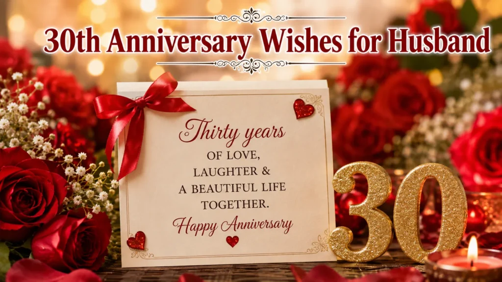 30th Anniversary Wishes for Husband