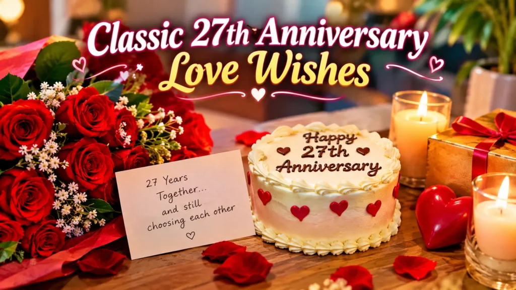 💕 Classic 27th Anniversary Love Wishes