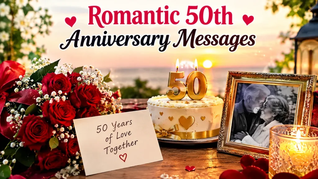  Romantic 50th Anniversary Messages