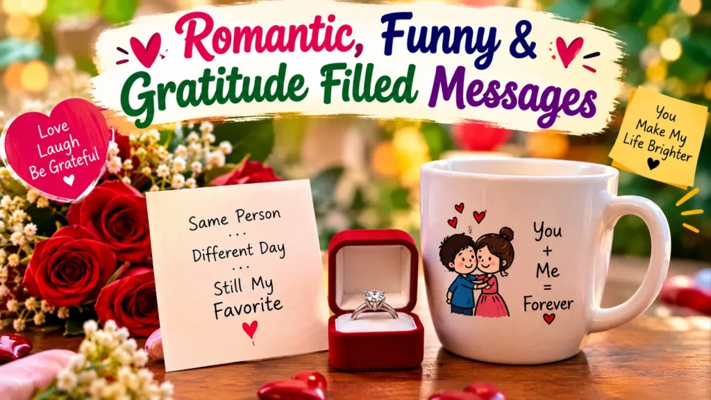 Romantic, Funny & Gratitude Filled Messages