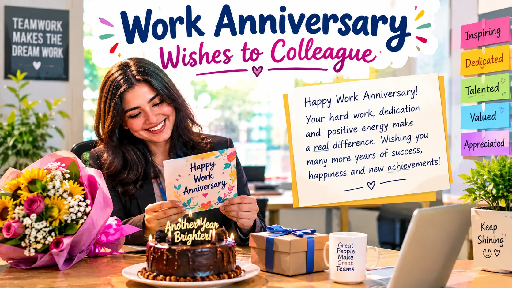 Work Anniversary Wishes to Colleague